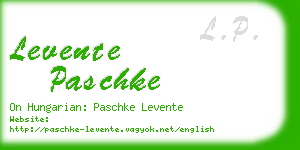 levente paschke business card